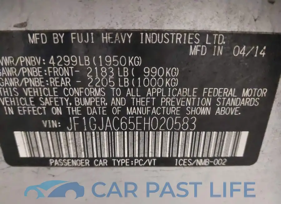 JF1GJAC65EH020583# 9
