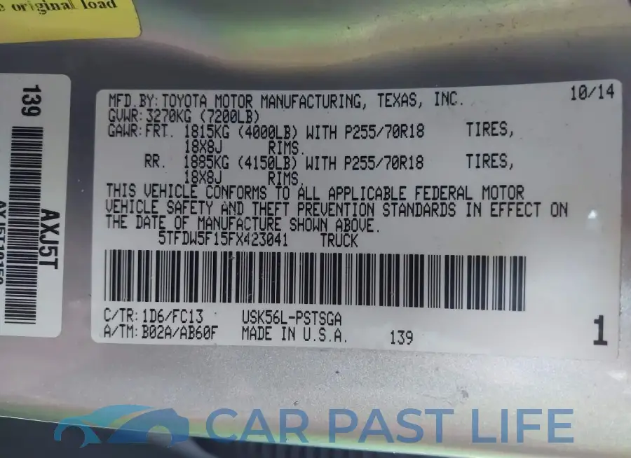 5TFDW5F15FX423041# 9