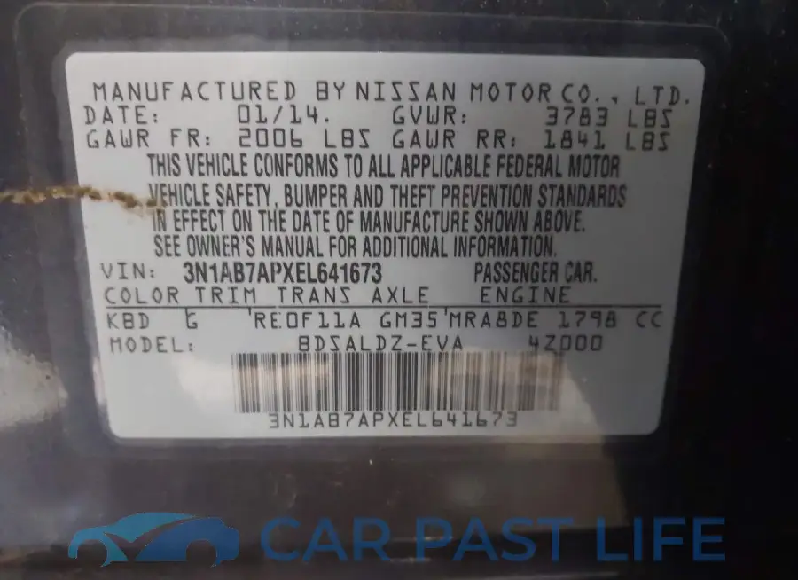 3N1AB7APXEL641673# 9