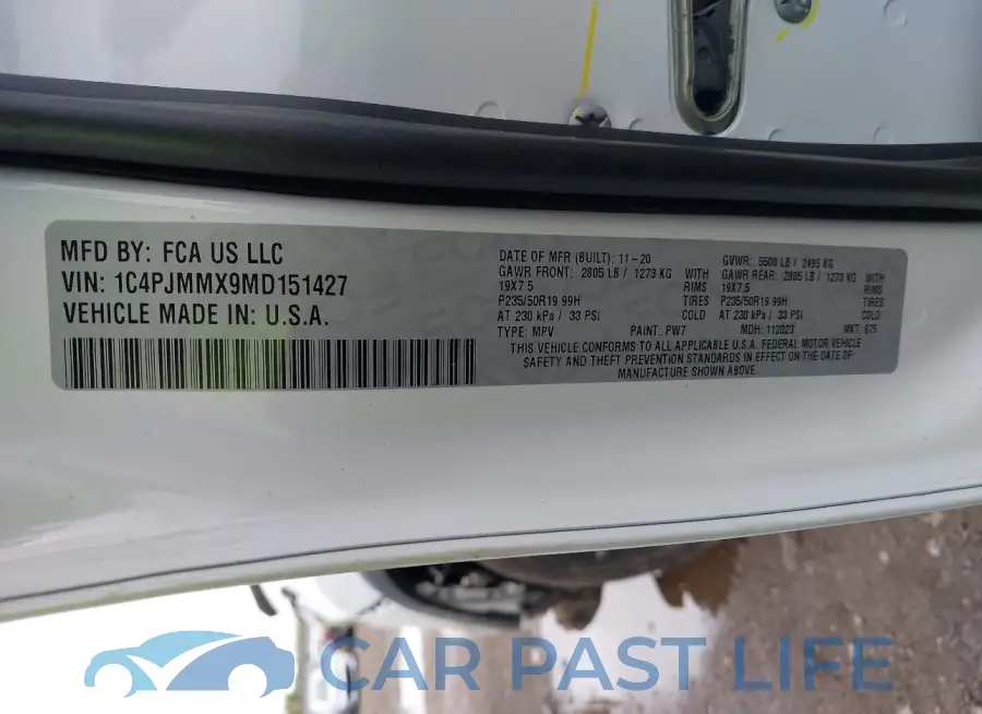 1C4PJMMX9MD151427# 9