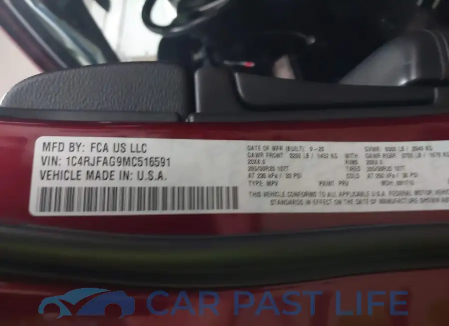 1C4RJFAG9MC516591# 9