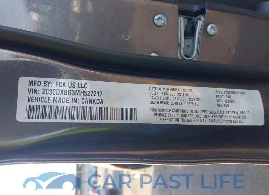 2C3CDXBG3MH527217# 9