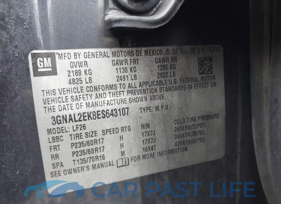 3GNAL2EK8ES643107# 9