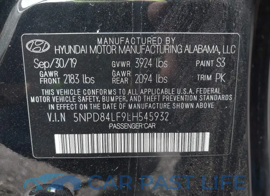5NPD84LF9LH545932# 9