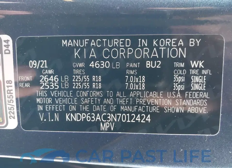 KNDP63AC3N7012424# 9