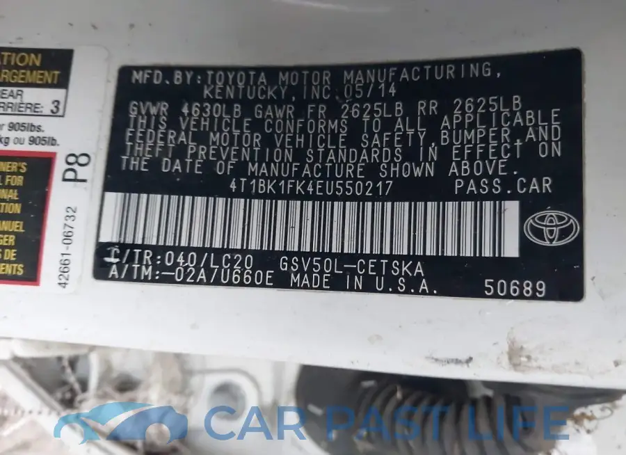 4T1BK1FK4EU550217# 9