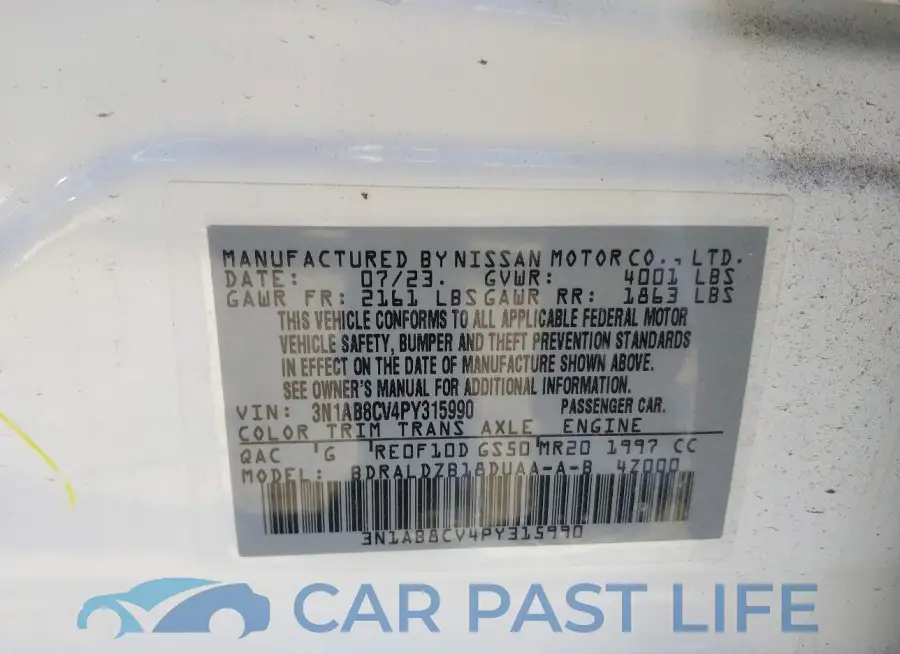 3N1AB8CV4PY315990# 9