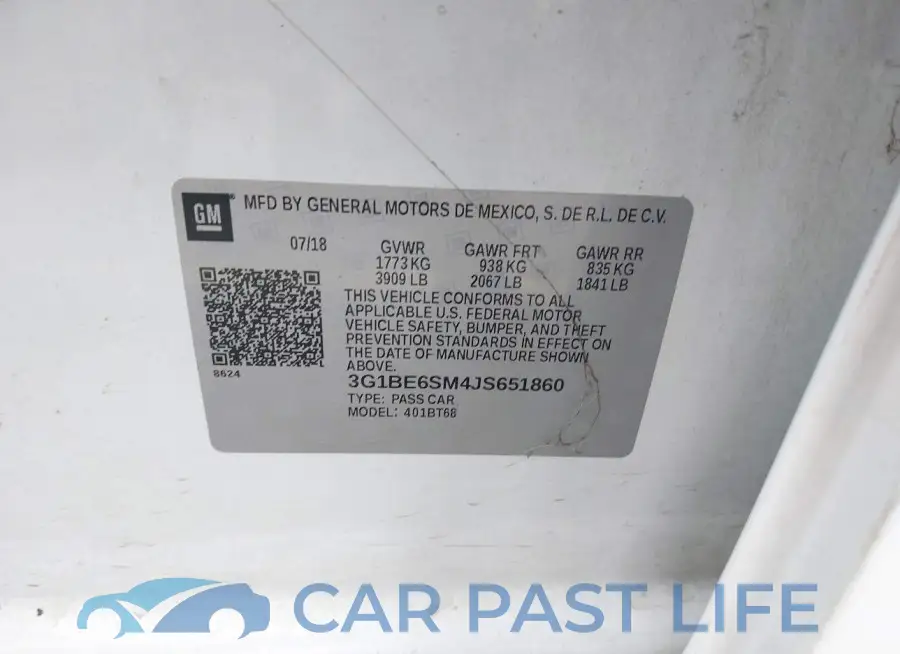 3G1BE6SM4JS651860# 9