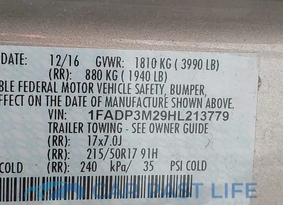 1FADP3M29HL213779# 9