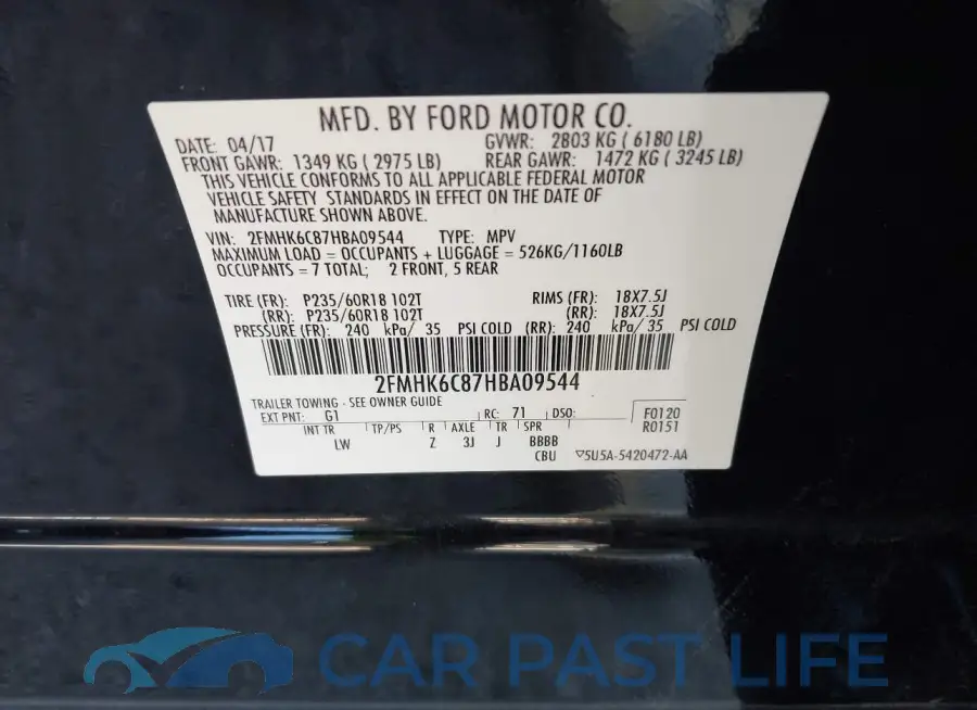 2FMHK6C87HBA09544# 9