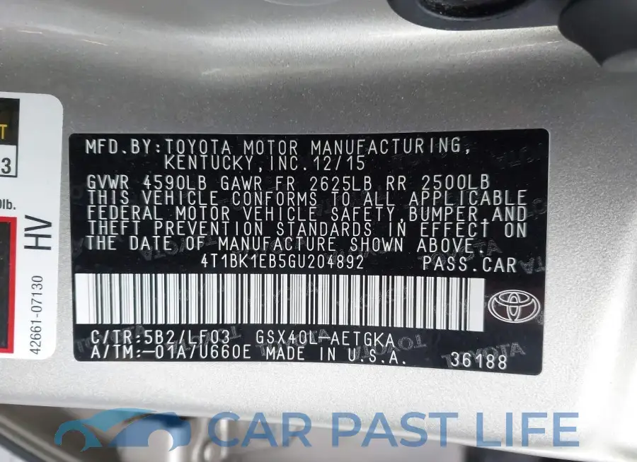 4T1BK1EB5GU204892# 9