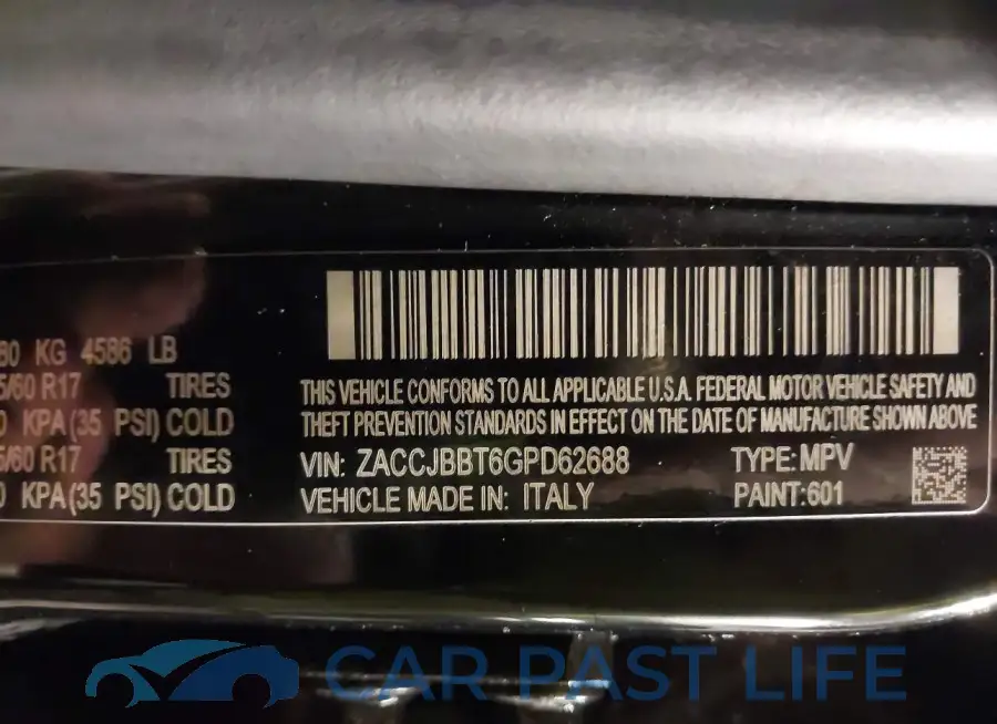 ZACCJBBT6GPD62688# 9