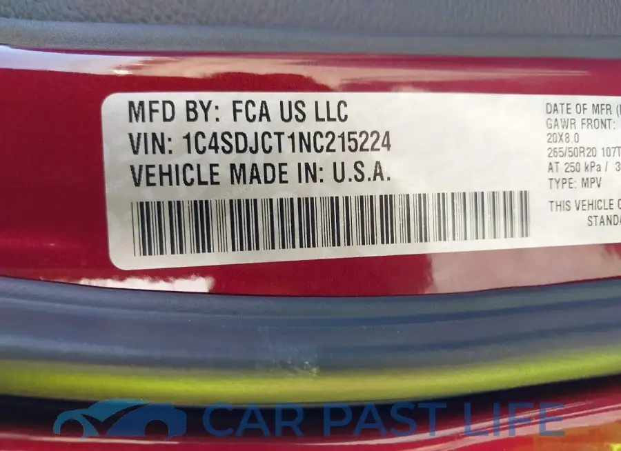 1C4SDJCT1NC215224# 9