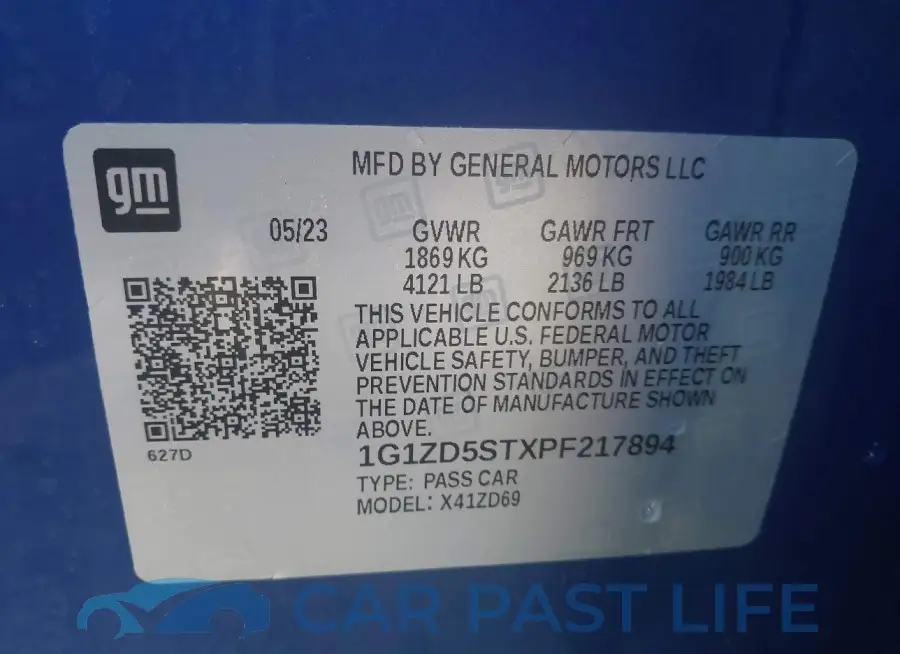 1G1ZD5STXPF217894# 9
