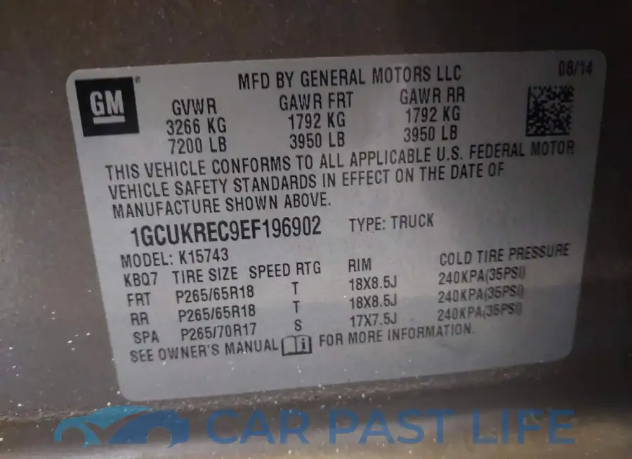 1GCUKREC9EF196902# 9