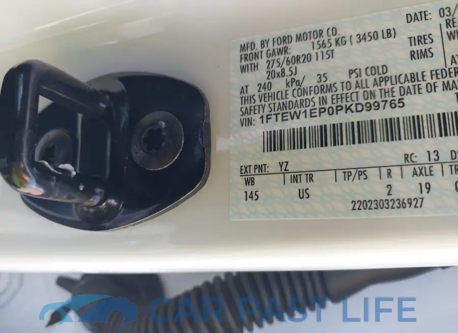 1FTEW1EP0PKD99765# 9