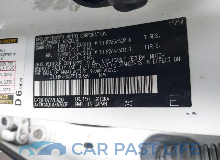 JTJBM7FX6F5100669# 9