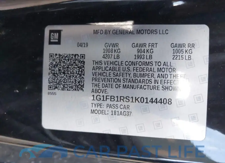 1G1FB1RS1K0144408# 9