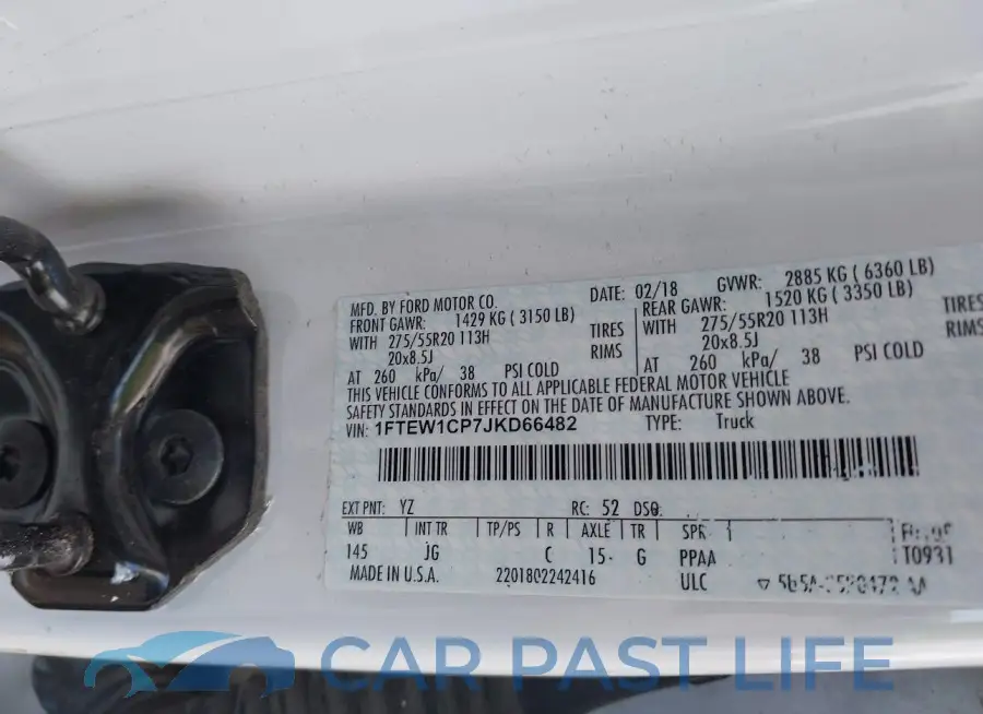 1FTEW1CP7JKD66482# 9