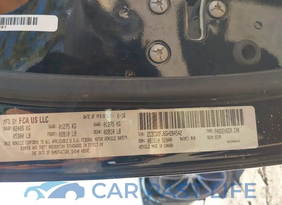 2C3CDZFJ6GH284542# 9