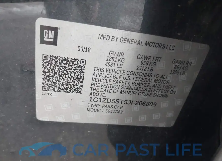 1G1ZD5ST5JF206809# 9