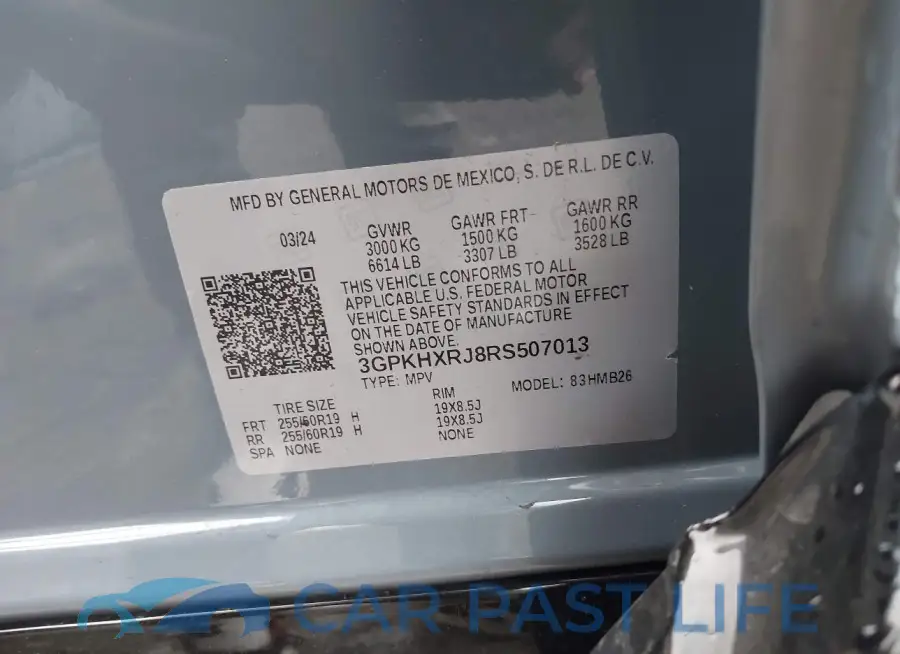3GPKHXRJ8RS507013# 9