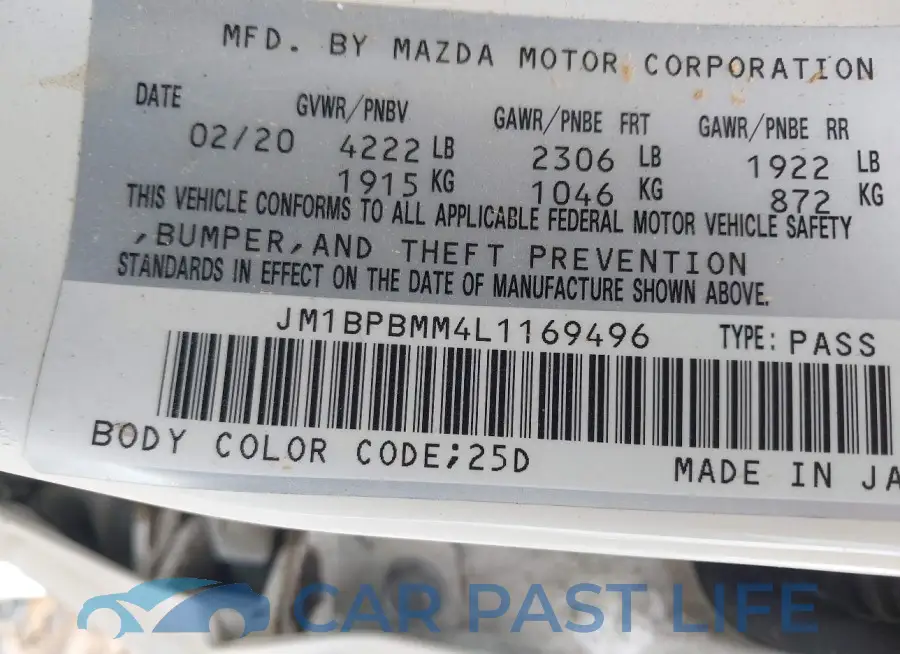 JM1BPBMM4L1169496# 9