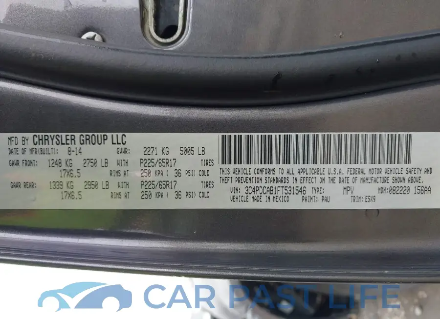 3C4PDCAB1FT531546# 9