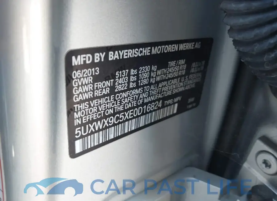 5UXWX9C5XE0D16824# 9