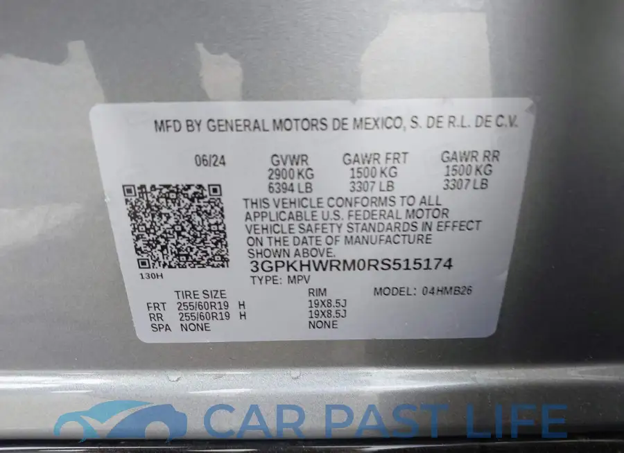 3GPKHWRM0RS515174# 9
