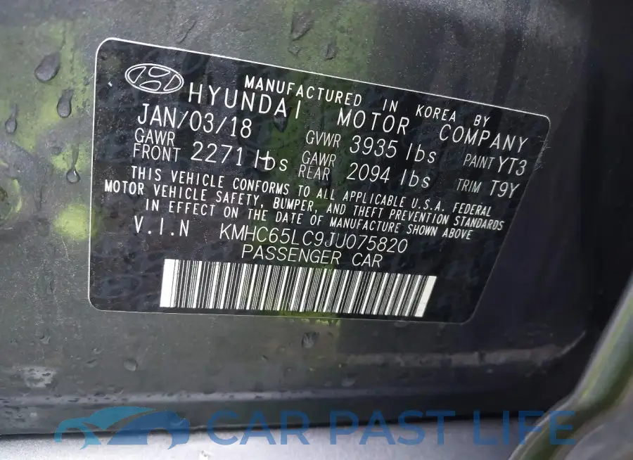 KMHC65LC9JU075820# 9