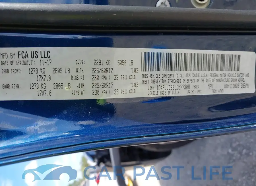 1C4PJLCB0JD577308# 9