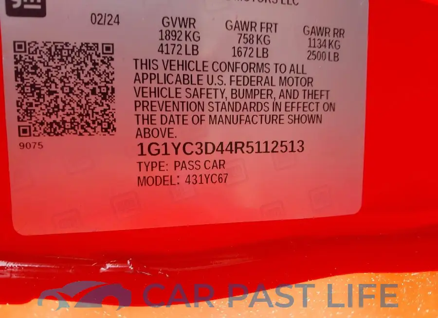 1G1YC3D44R5112513# 9