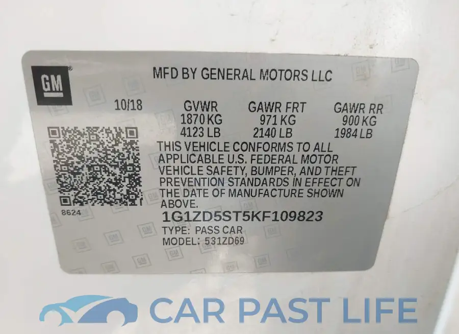 1G1ZD5ST5KF109823# 9