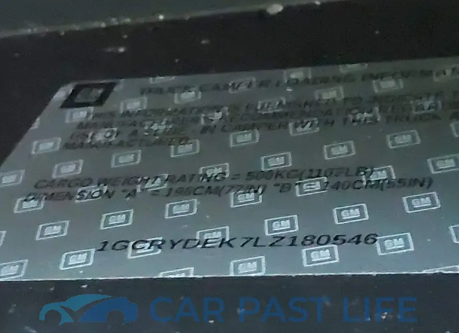 1GCRYDEK7LZ180546# 9