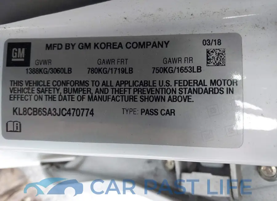 KL8CB6SA3JC470774# 9