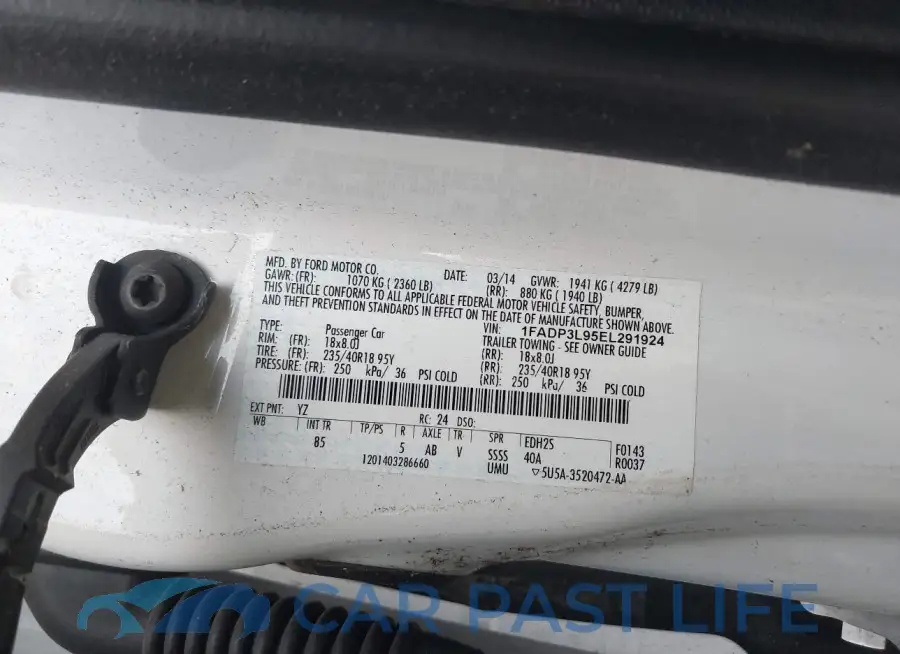 1FADP3L95EL291924# 9