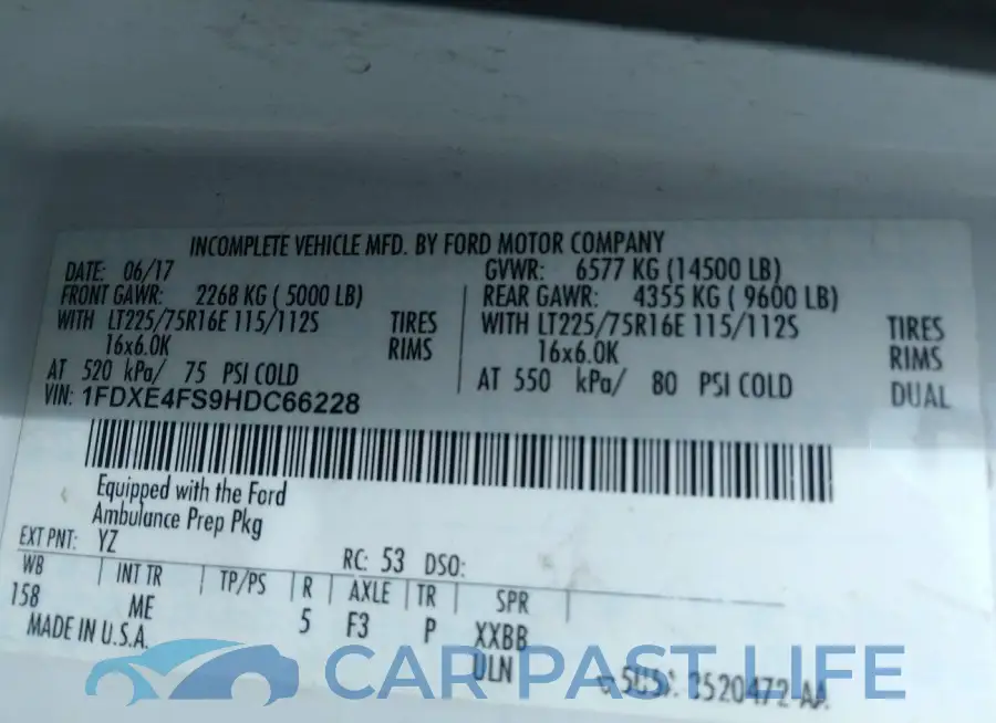 1FDXE4FS9HDC66228# 8