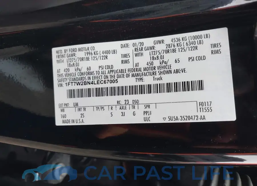 1FT7W2BN4LEC67005# 9