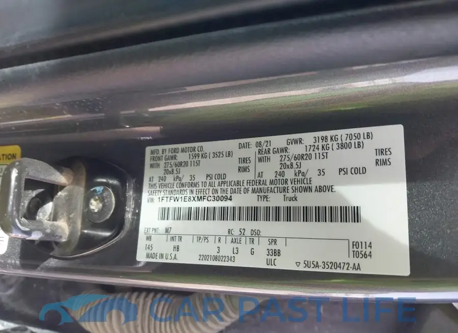 1FTFW1E8XMFC30094# 9