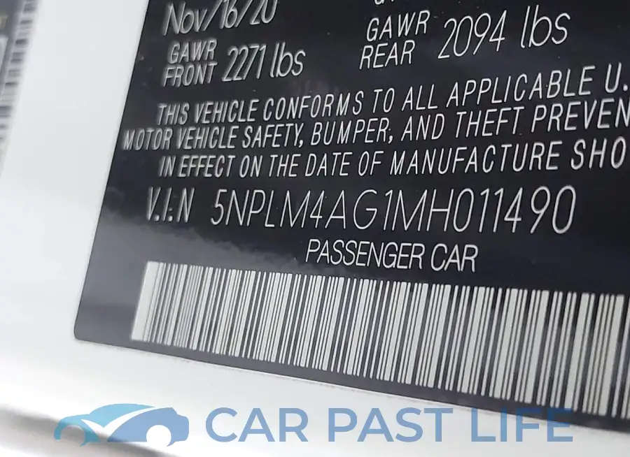 5NPLM4AG1MH011490# 9