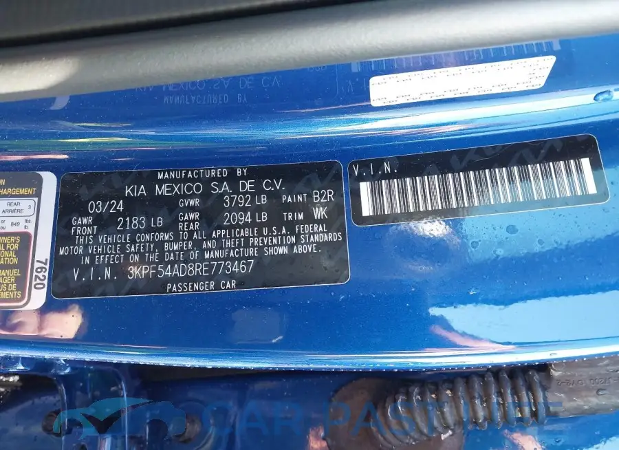 3KPF54AD8RE773467# 9