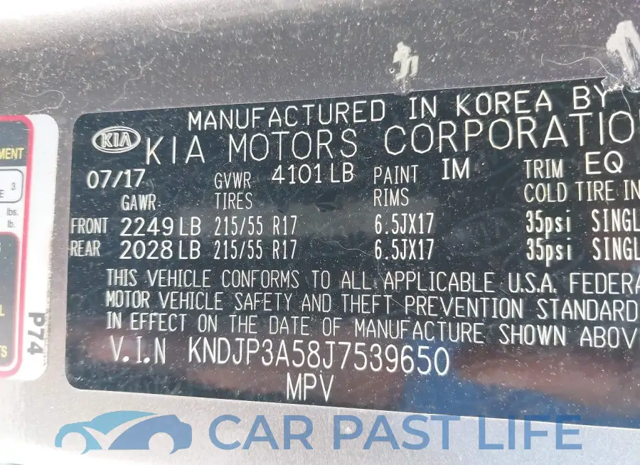 KNDJP3A58J7539650# 9