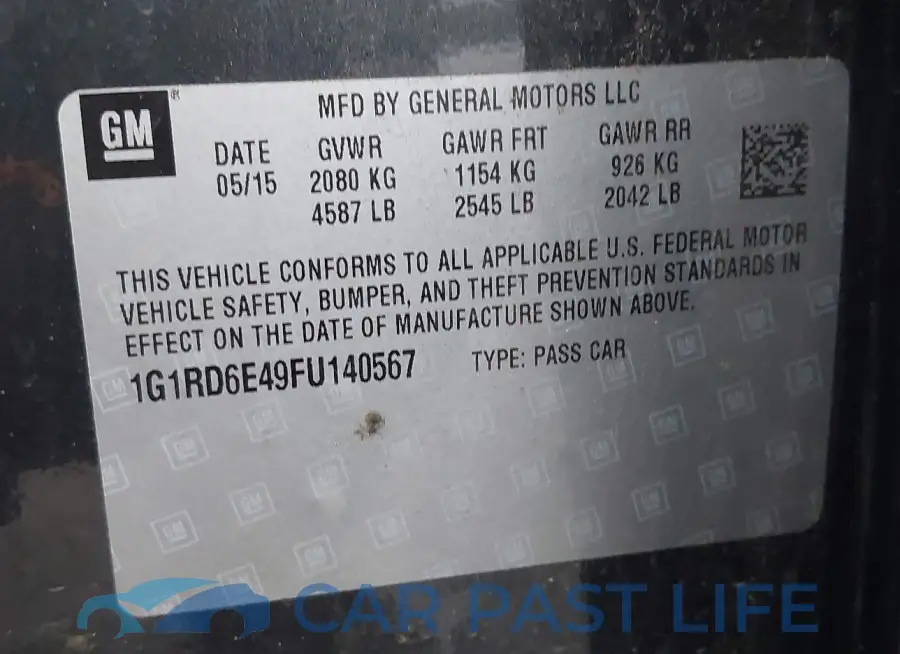 1G1RD6E49FU140567# 9