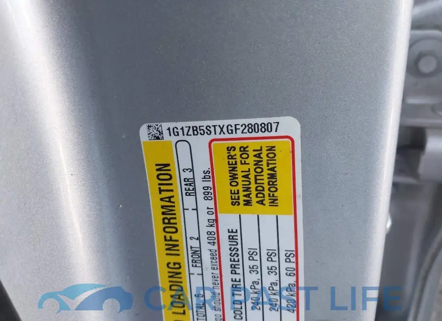 1G1ZB5STXGF280807# 9