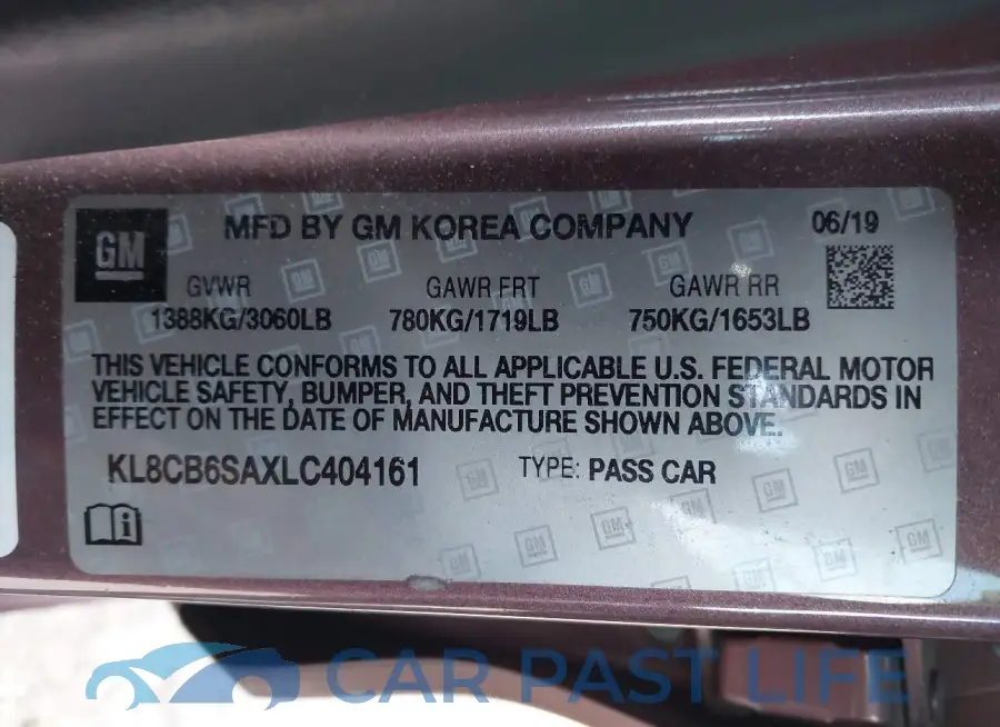 KL8CB6SAXLC404161# 9