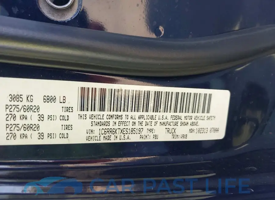 1C6RR6KTXES185197# 9