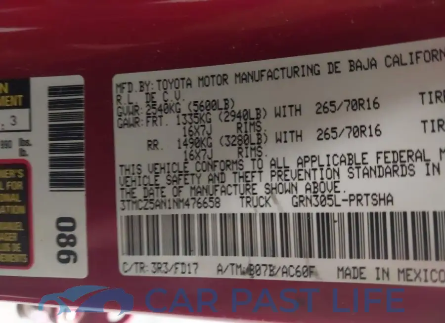 3TMCZ5AN1NM476658# 9