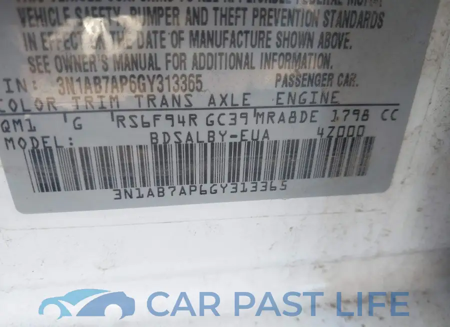3N1AB7AP6GY313365# 9