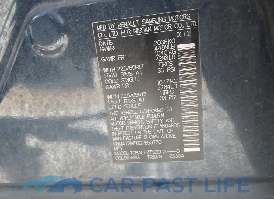 KNMAT2MT6GP653770# 9